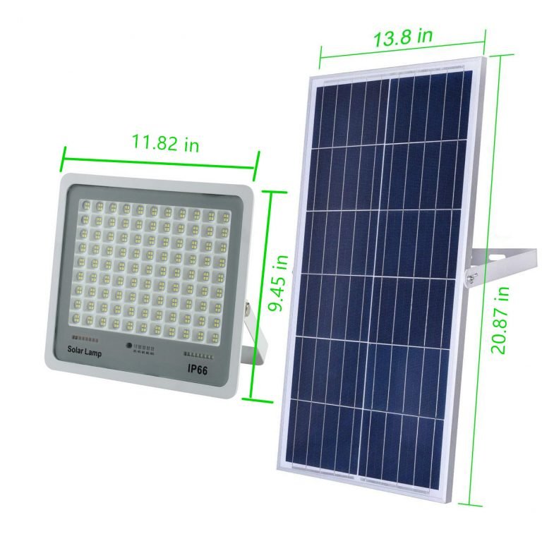 W Solar Flood Light Dusk To Dawn With Remote Control Motion Sensor